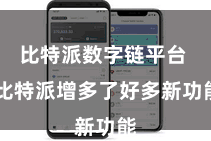 比特派数字链平台 比特派增多了好多新功能