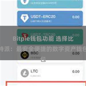 Bitpie钱包功能 选择比特派：最安全便捷的数字资产钱包