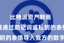 比特派资产转账  用户不错通过助记词或私钥的表情导入我方的数字财富