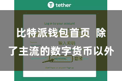比特派钱包首页  除了主流的数字货币以外