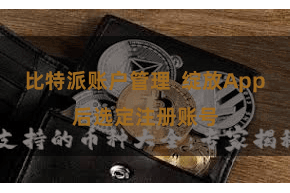 比特派账户管理  绽放App后选定注册账号