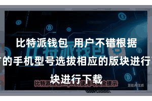 比特派钱包  用户不错根据我方的手机型号选拔相应的版块进行下载