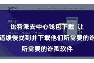 比特派去中心钱包下载  让用户不错缓慢找到并下载他们所需要的诈欺软件